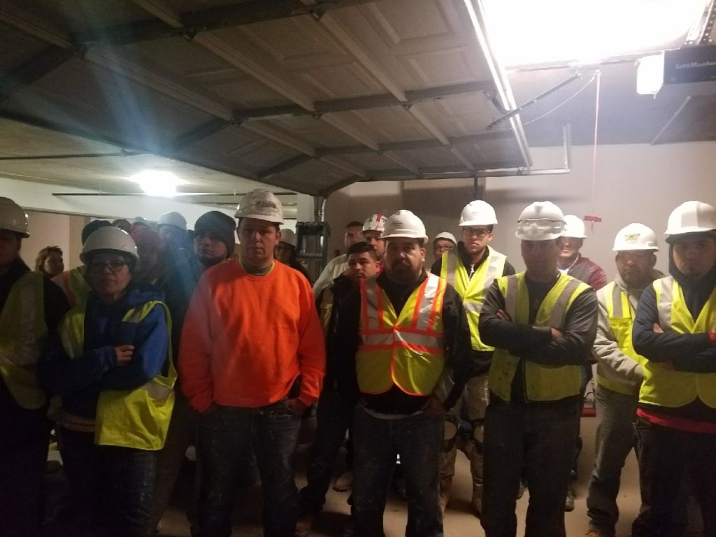 Men at Safety meeting Men at Safety meeting