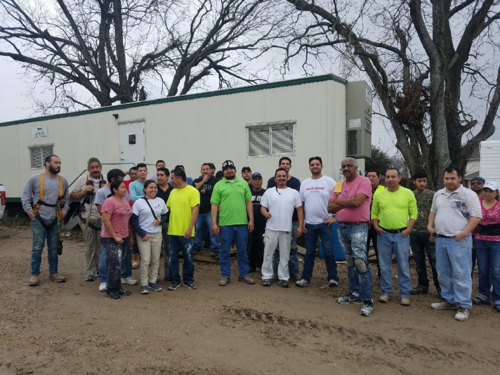 Men in Front of trailer Men in Front of trailer